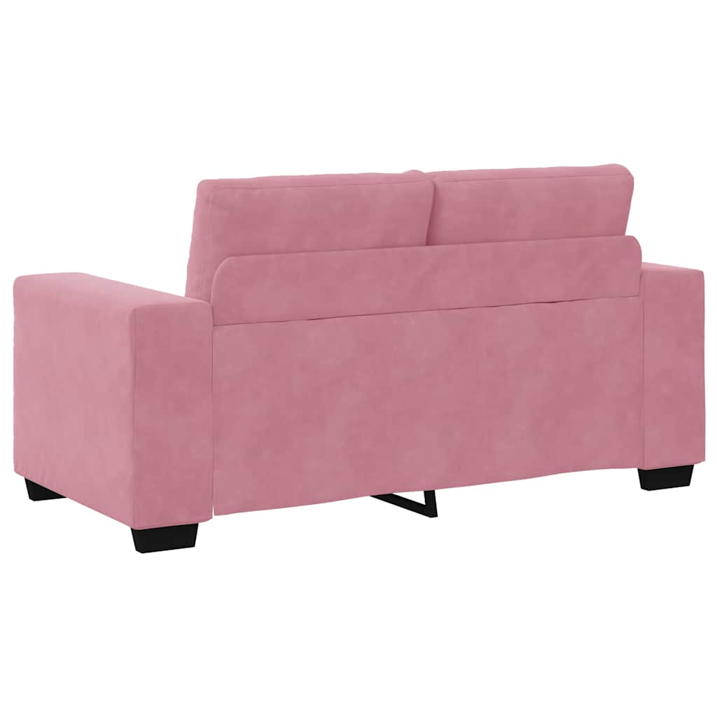 vidaXL Sofa dwuosobowa Różowy 160 cm Aksamit