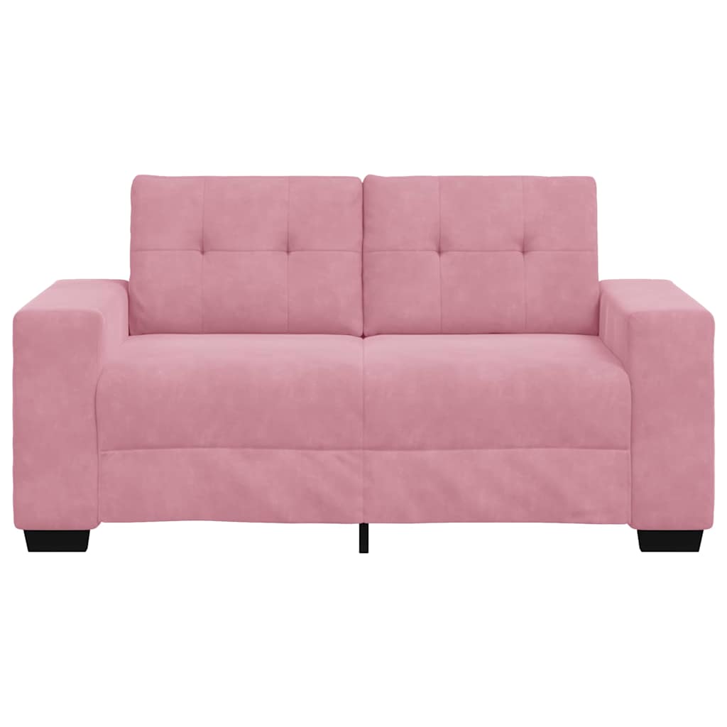vidaXL Sofa dwuosobowa Różowy 160 cm Aksamit