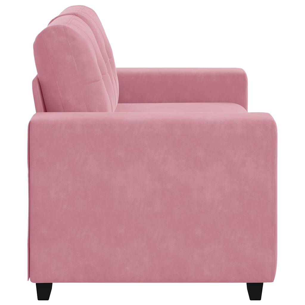 vidaXL Sofa dwuosobowa Różowy 160 cm Aksamit