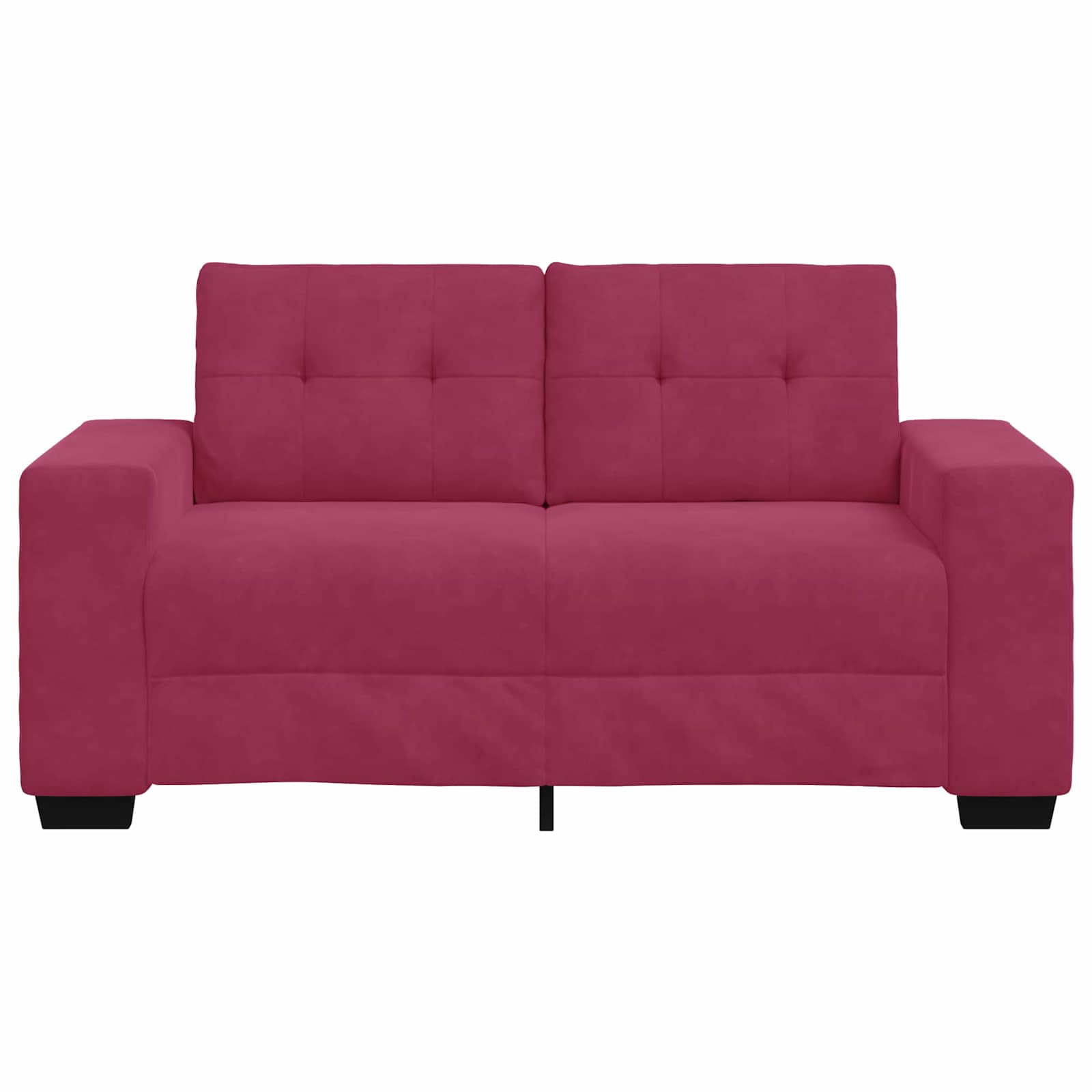 vidaXL Sofa dwuosobowa Czerwone wino 160 cm Aksamit