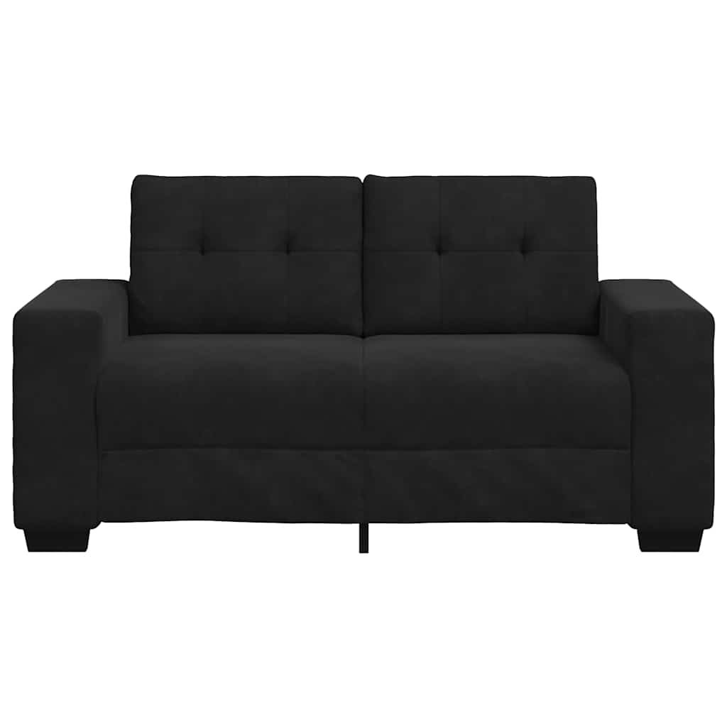 vidaXL Sofa dwuosobowa czarna 160x77x82 cm aksamitna