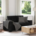 vidaXL Sofa dwuosobowa czarna 160x77x82 cm aksamitna