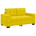 vidaXL Sofa dwuosobowa Żółty 160 cm Aksamit