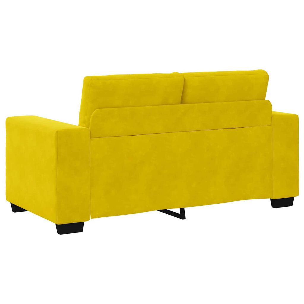 vidaXL Sofa dwuosobowa Żółty 160 cm Aksamit