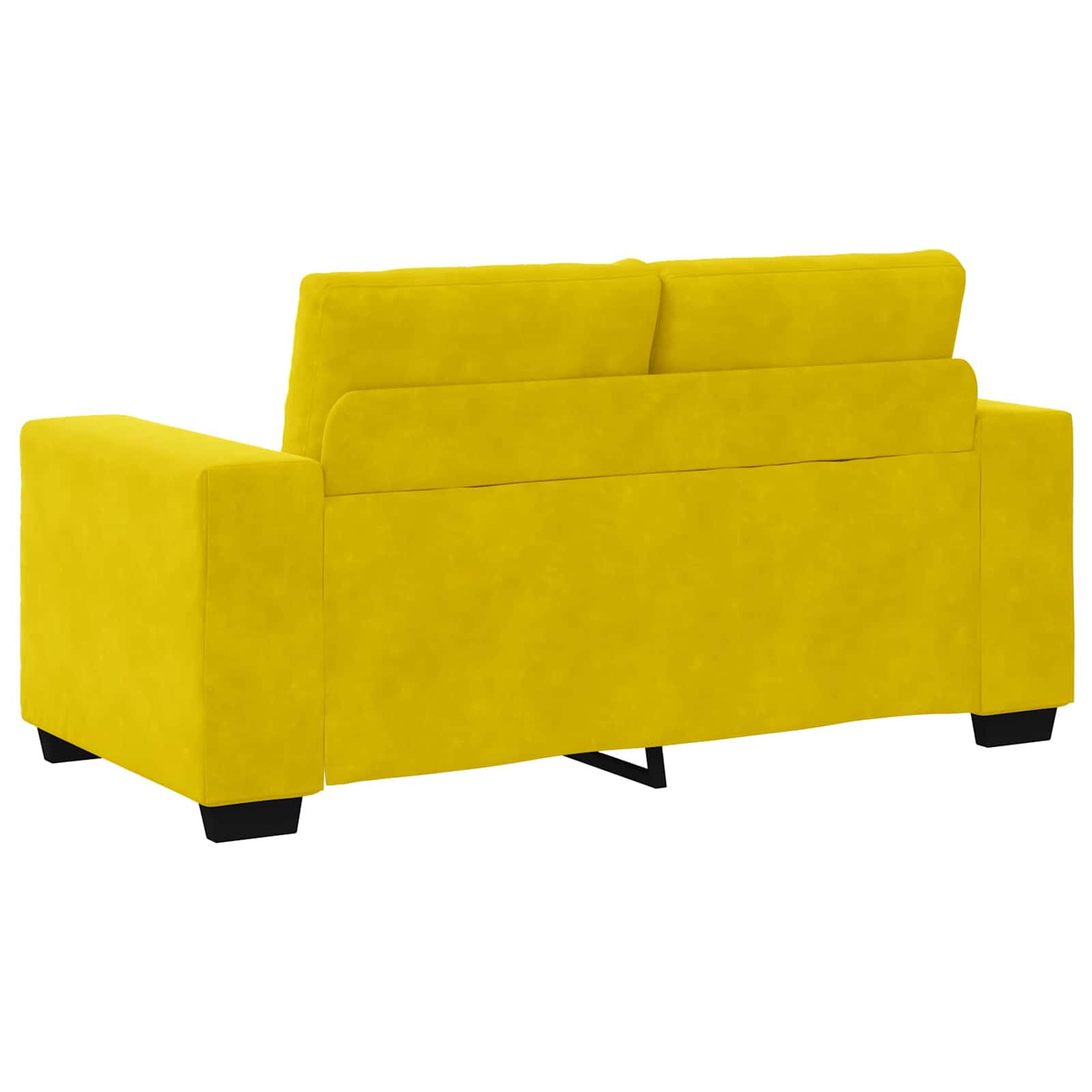 vidaXL Sofa dwuosobowa Żółty 160 cm Aksamit