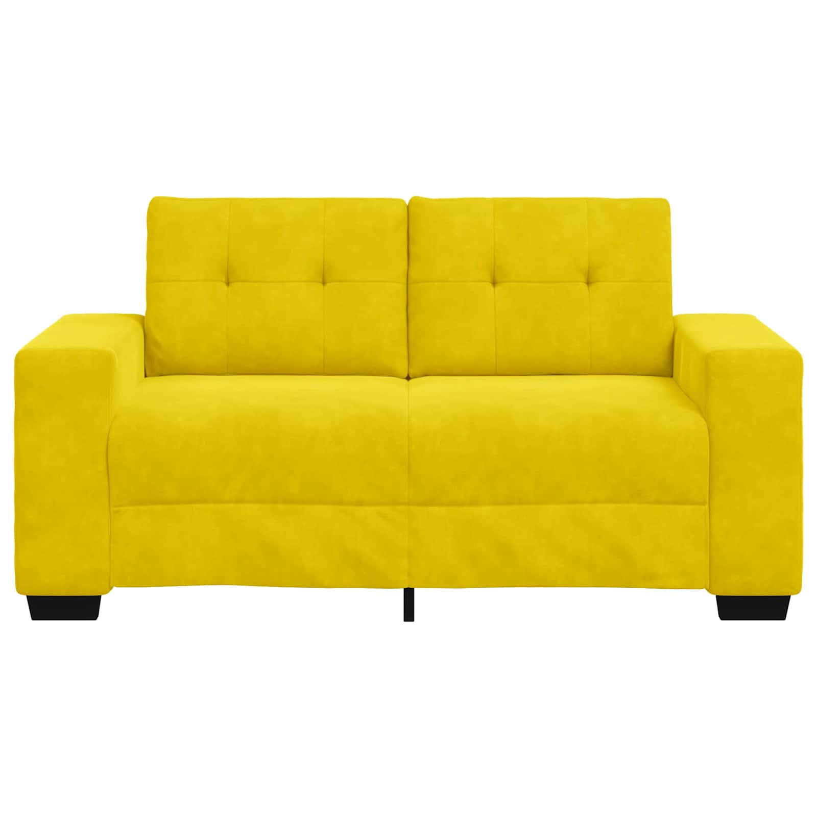 vidaXL Sofa dwuosobowa Żółty 160 cm Aksamit