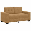 vidaXL Sofa dwuosobowa Brązowy 160 cm Aksamit