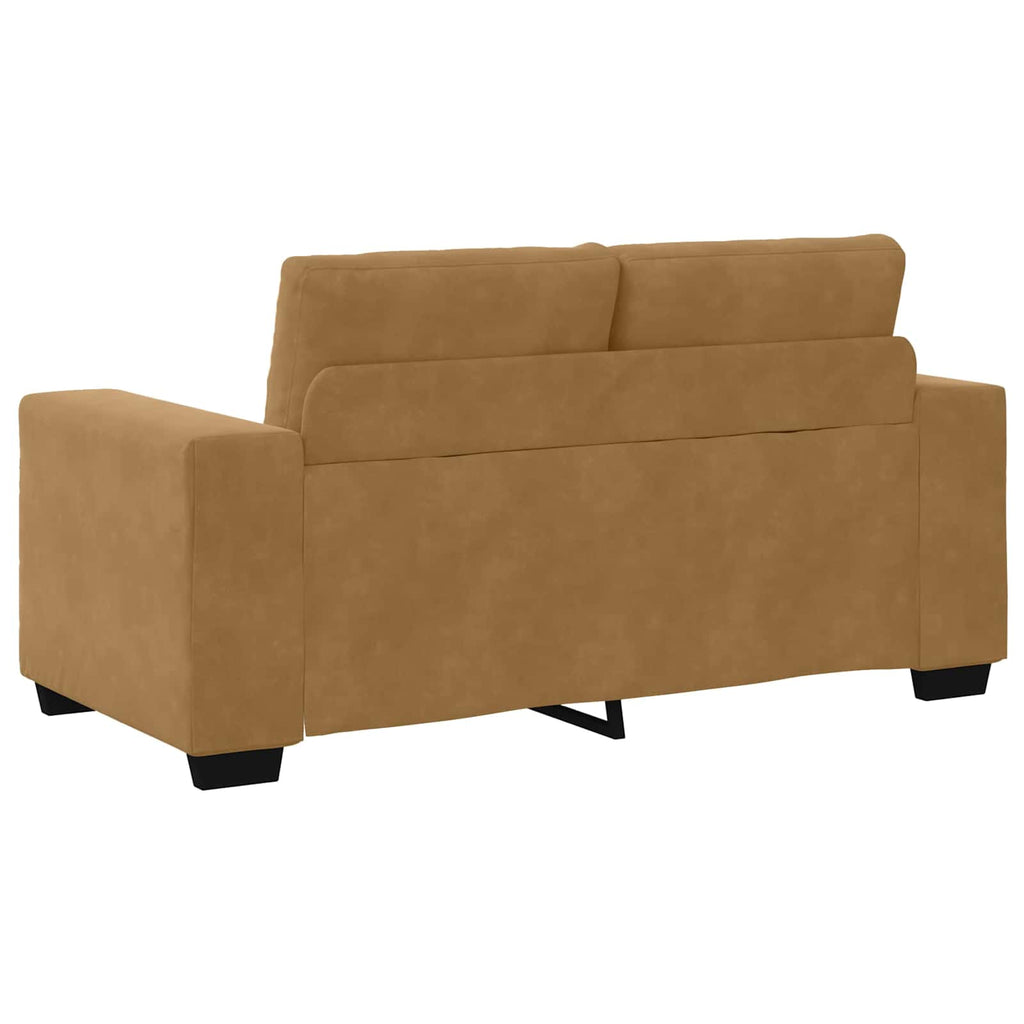 vidaXL Sofa dwuosobowa Brązowy 160 cm Aksamit