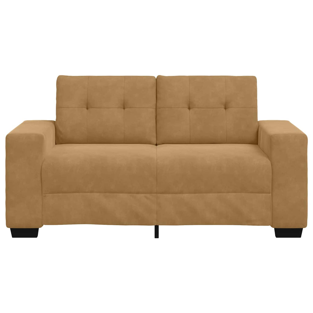 vidaXL Sofa dwuosobowa Brązowy 160 cm Aksamit