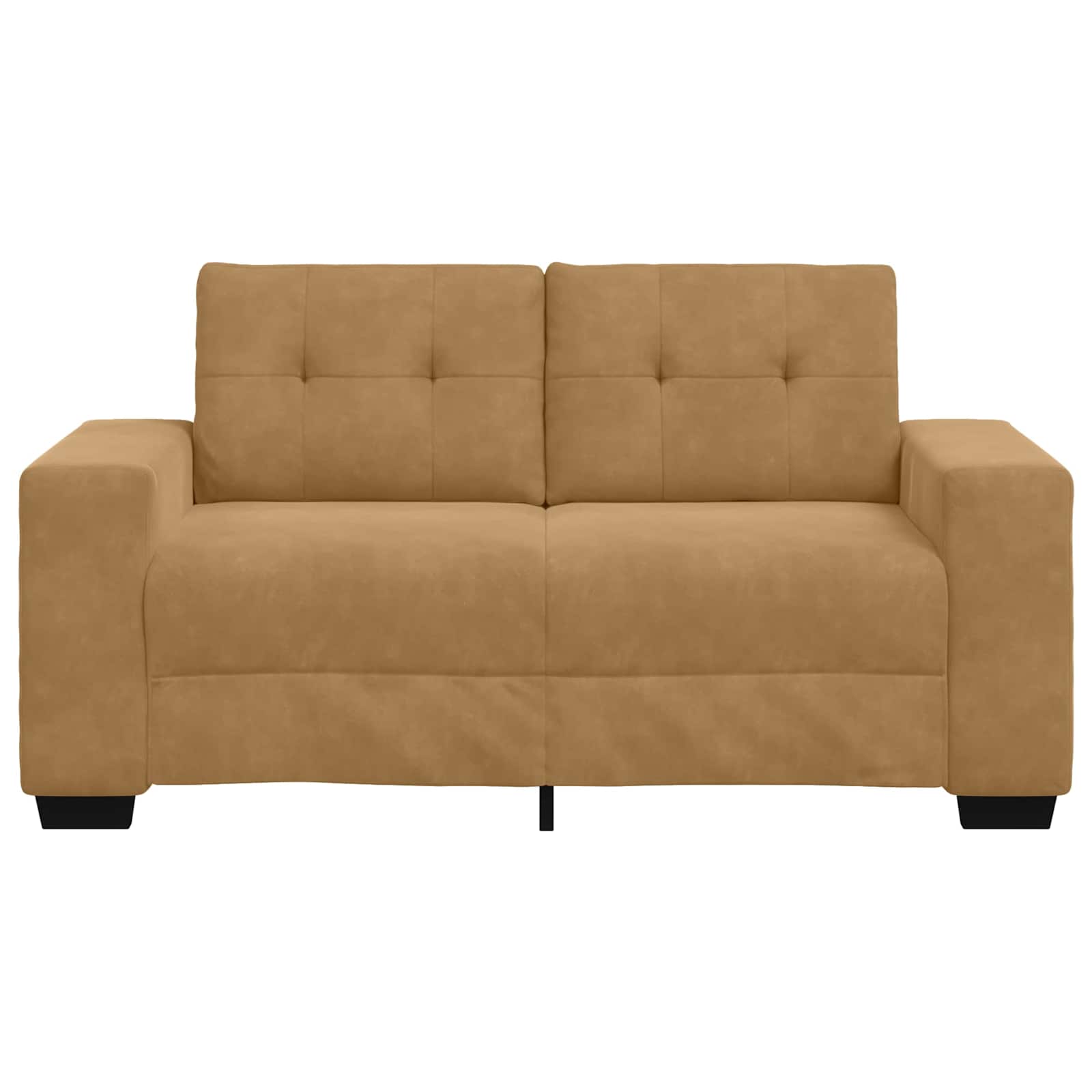 vidaXL Sofa dwuosobowa Brązowy 160 cm Aksamit