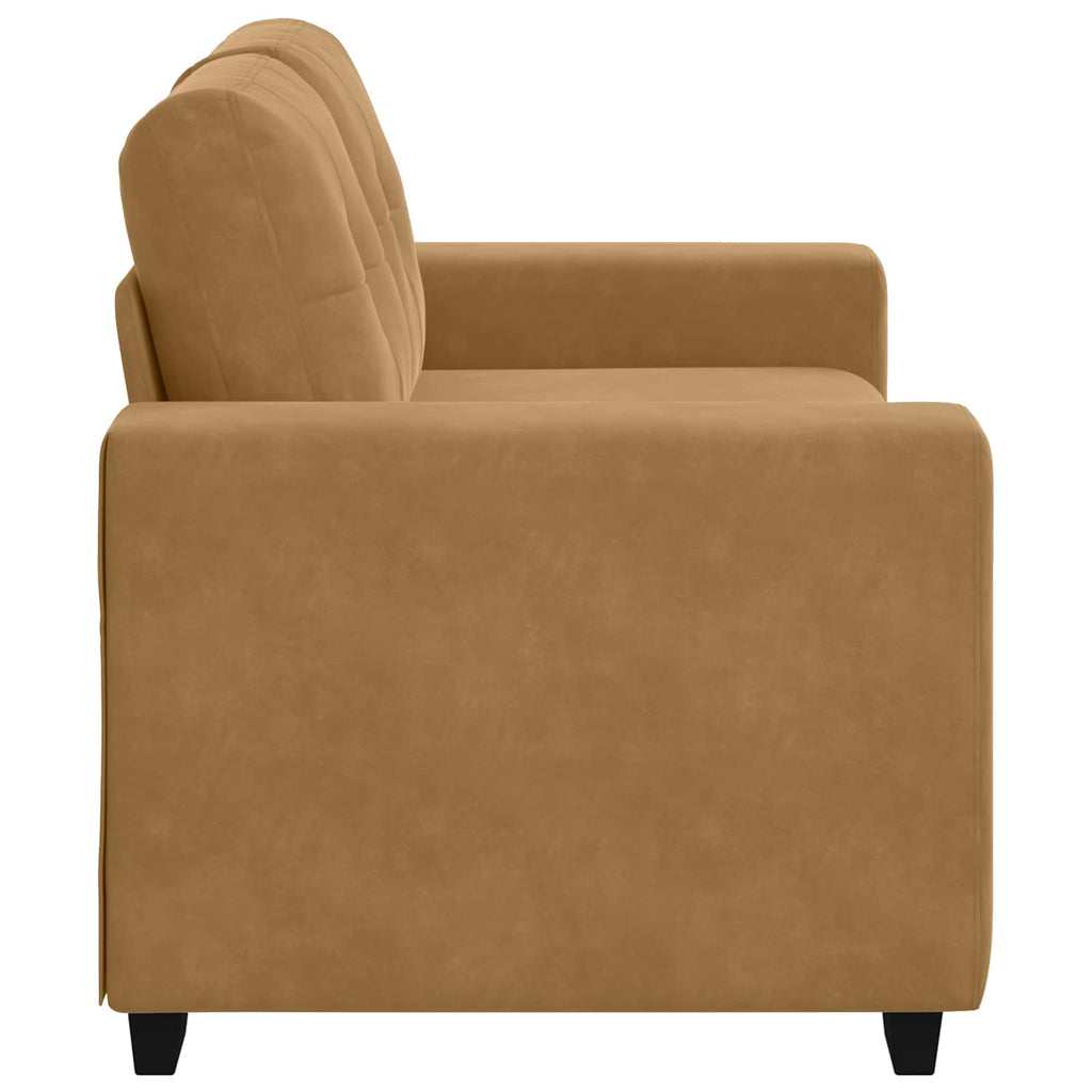vidaXL Sofa dwuosobowa Brązowy 160 cm Aksamit