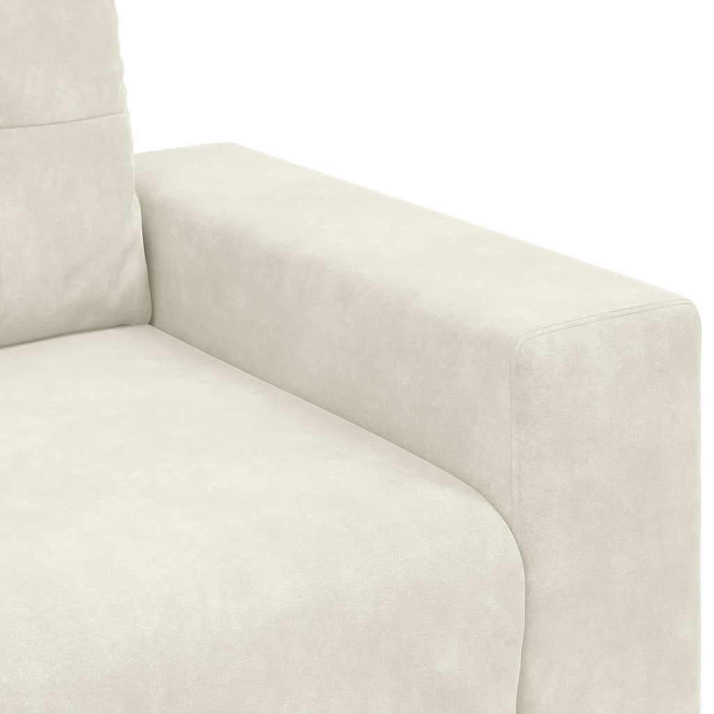 vidaXL Sofa dwuosobowa Kremowy 160 cm Aksamit