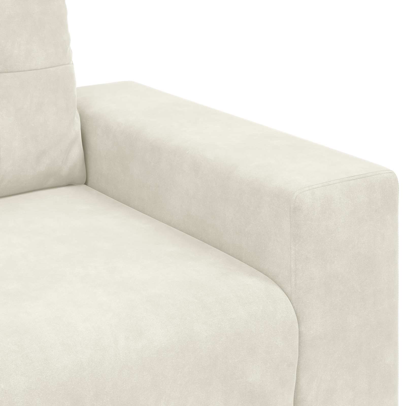 vidaXL Sofa dwuosobowa Kremowy 160 cm Aksamit