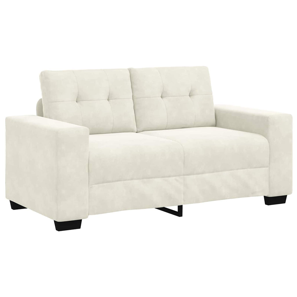 vidaXL Sofa dwuosobowa Kremowy 160 cm Aksamit