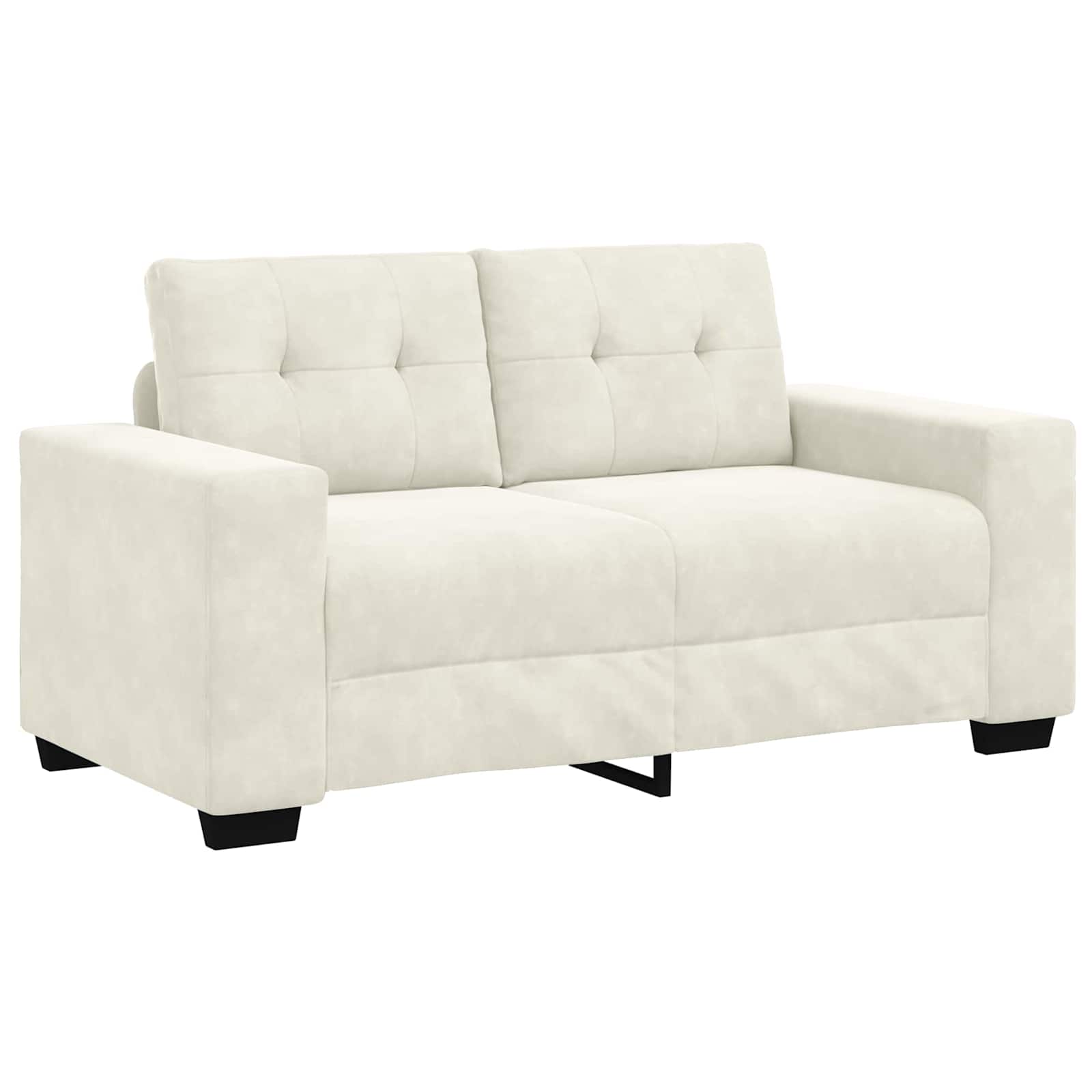 vidaXL Sofa dwuosobowa Kremowy 160 cm Aksamit