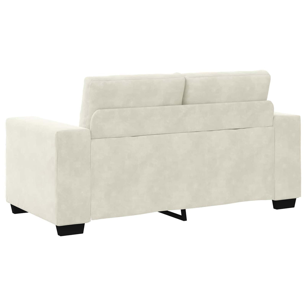 vidaXL Sofa dwuosobowa Kremowy 160 cm Aksamit