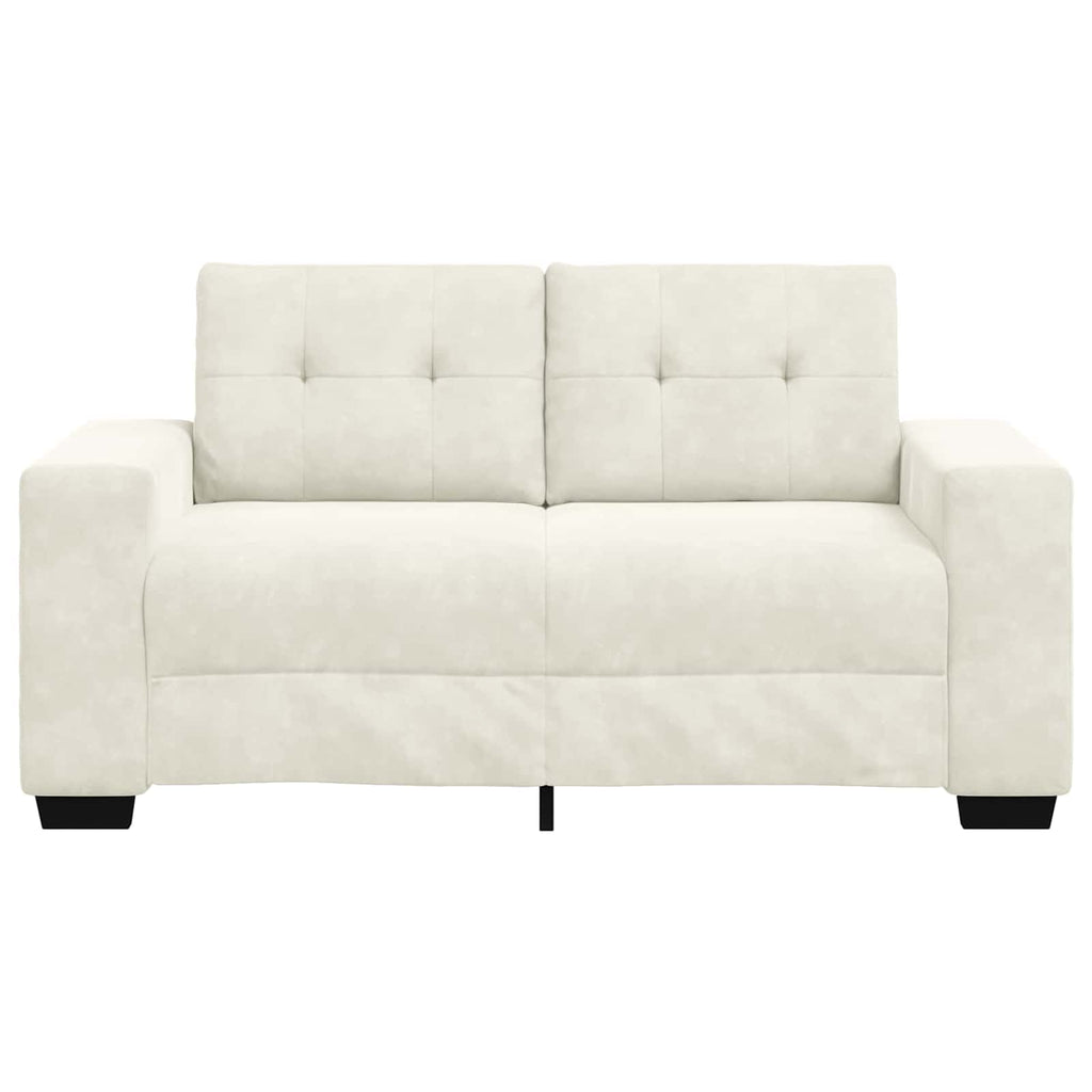 vidaXL Sofa dwuosobowa Kremowy 160 cm Aksamit
