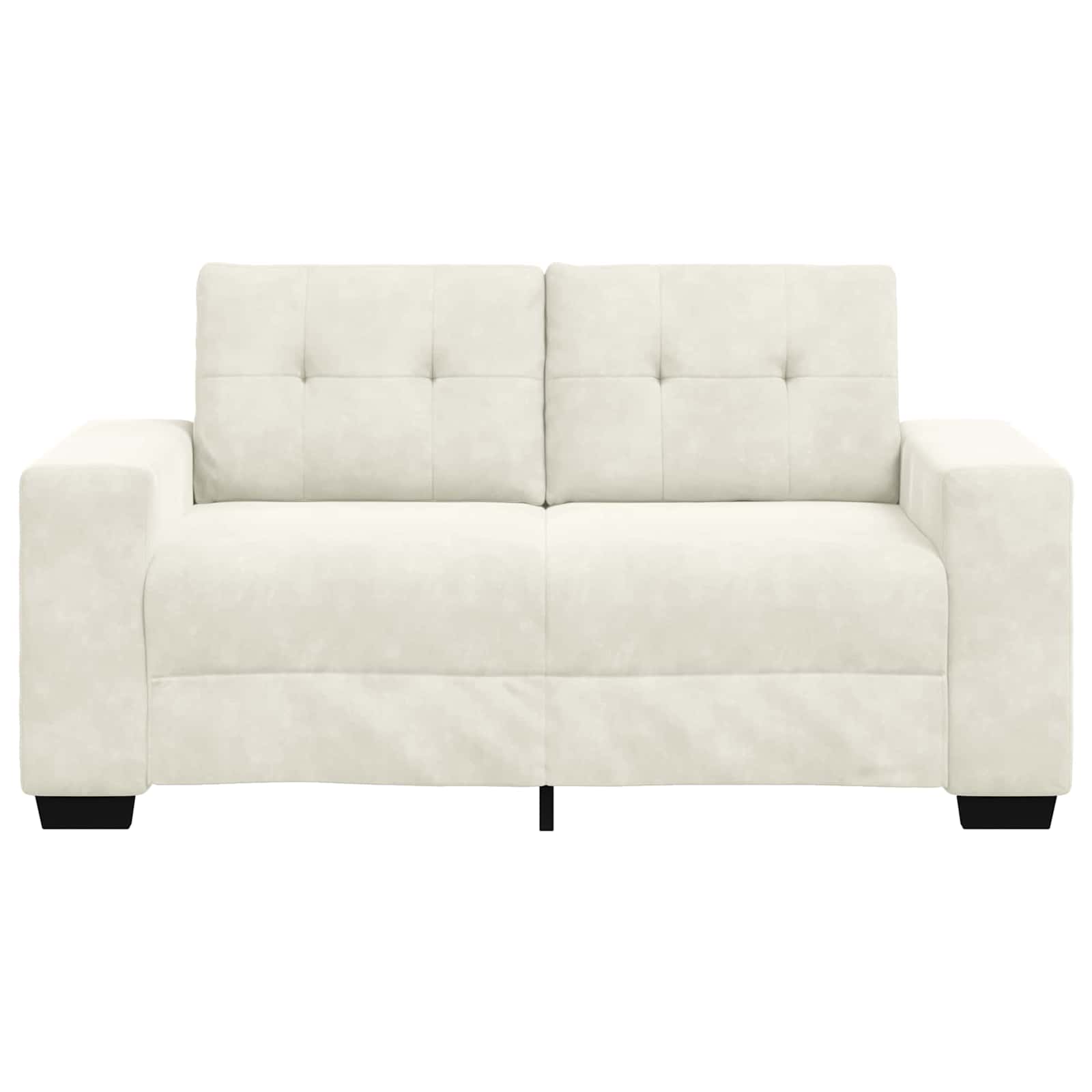 vidaXL Sofa dwuosobowa Kremowy 160 cm Aksamit