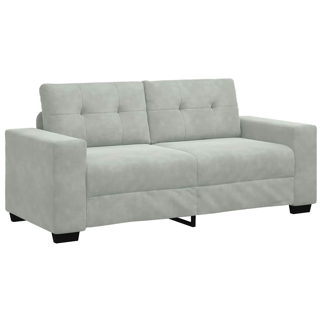 vidaXL Sofa dwuosobowa Jasnoszara 180x77x82 cm Aksamit