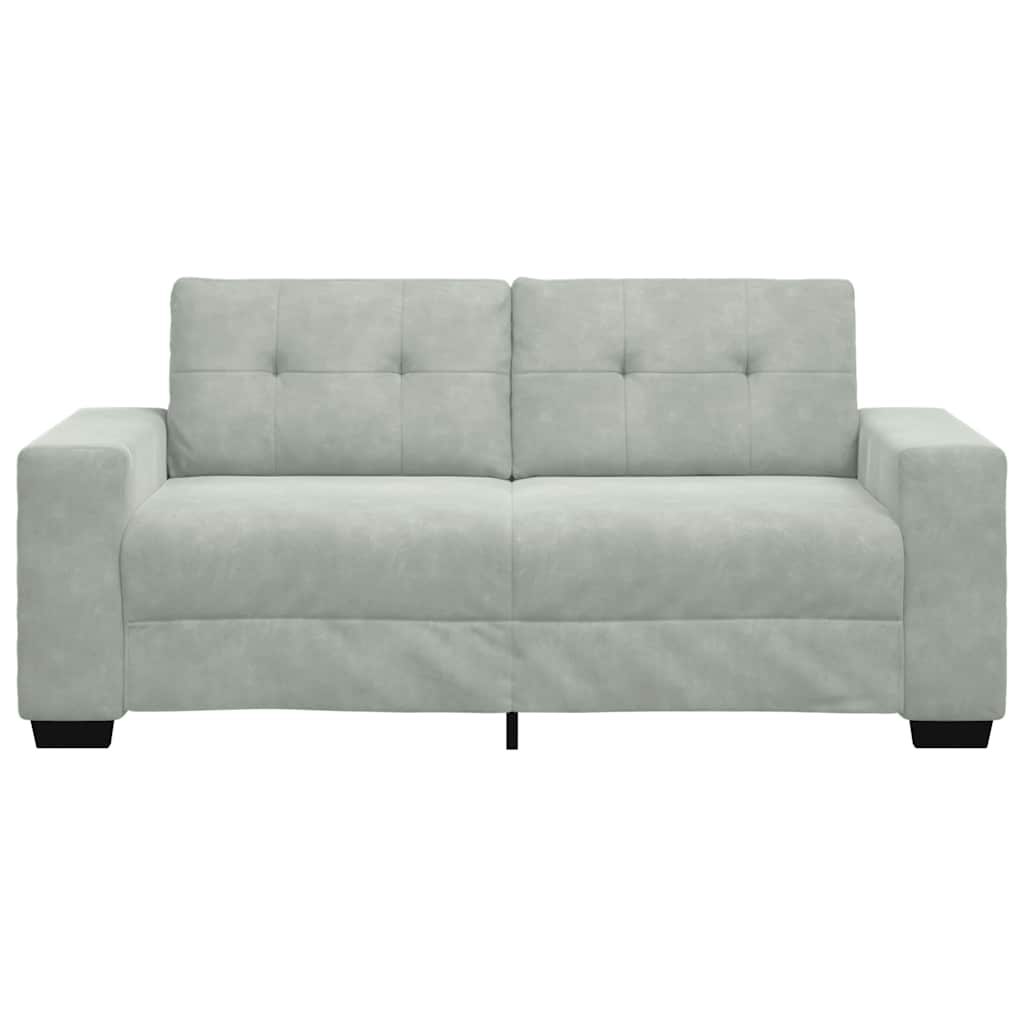 vidaXL Sofa dwuosobowa Jasnoszara 180x77x82 cm Aksamit