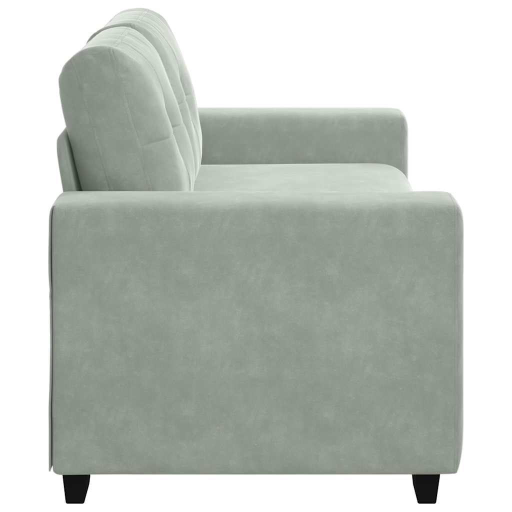 vidaXL Sofa dwuosobowa Jasnoszara 180x77x82 cm Aksamit