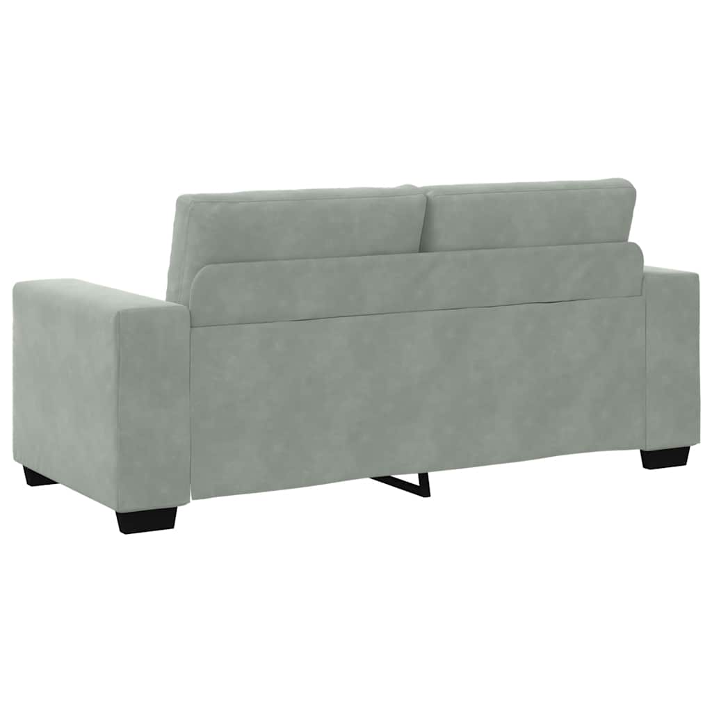 vidaXL Sofa dwuosobowa Jasnoszara 180x77x82 cm Aksamit
