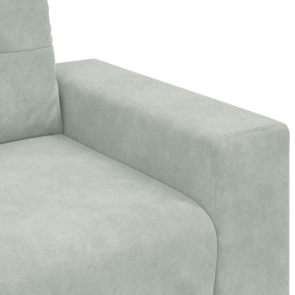 vidaXL Sofa dwuosobowa Jasnoszara 180x77x82 cm Aksamit