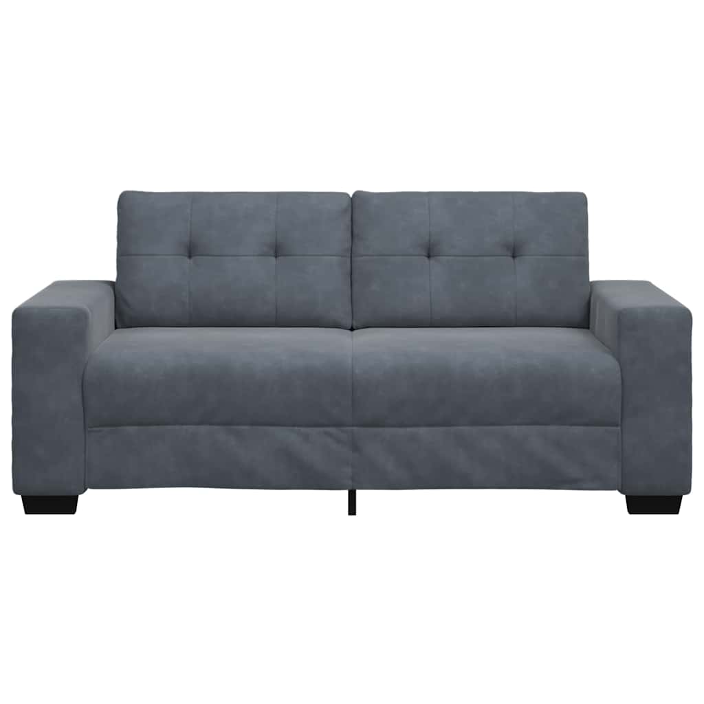 vidaXL Sofa dwuosobowa Ciemnoszara 180x77x82 cm Aksamit
