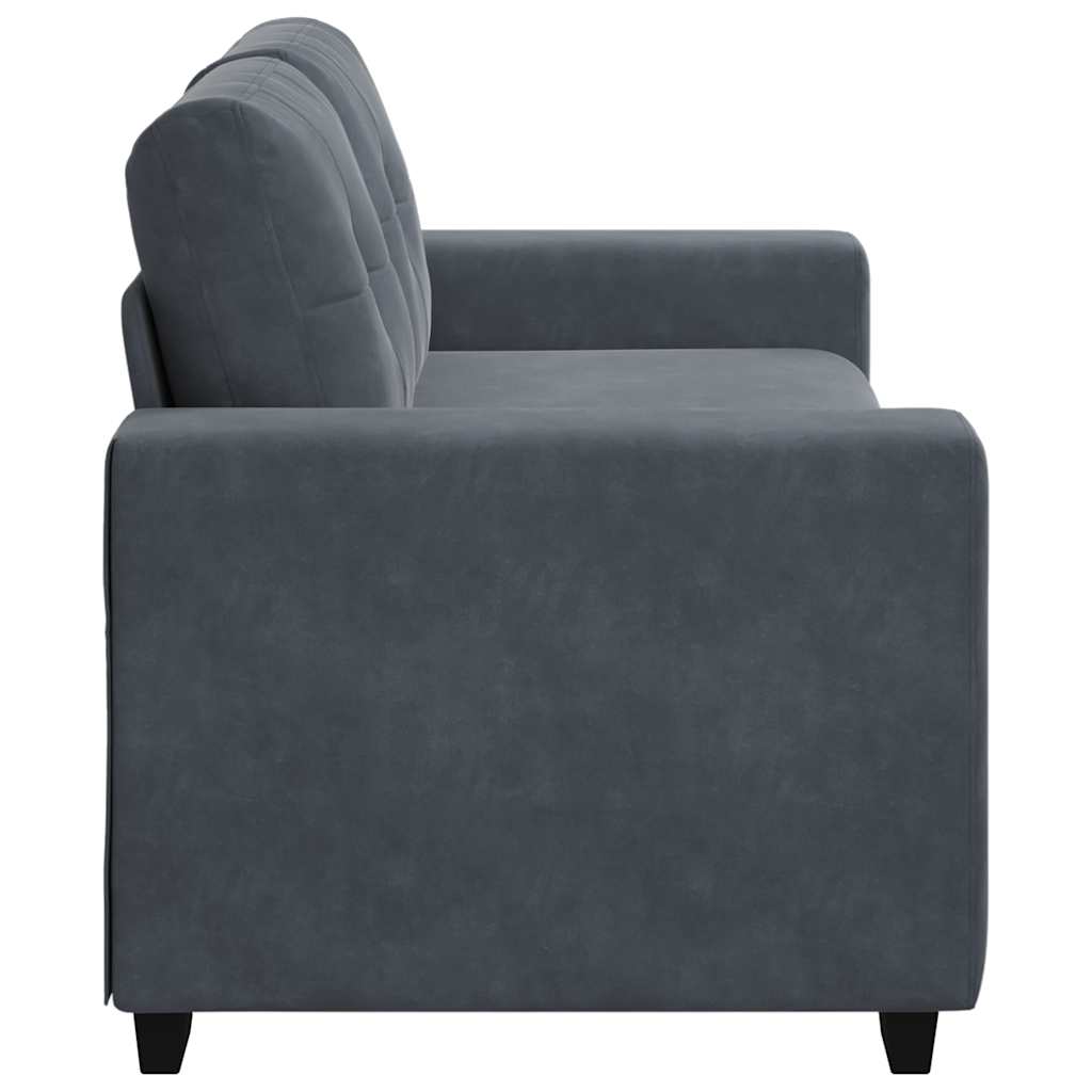 vidaXL Sofa dwuosobowa Ciemnoszara 180x77x82 cm Aksamit