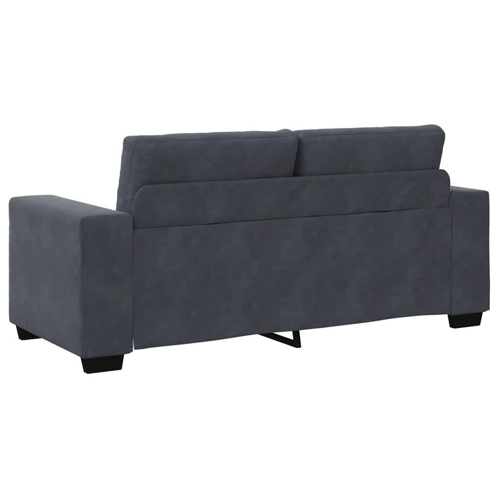 vidaXL Sofa dwuosobowa Ciemnoszara 180x77x82 cm Aksamit