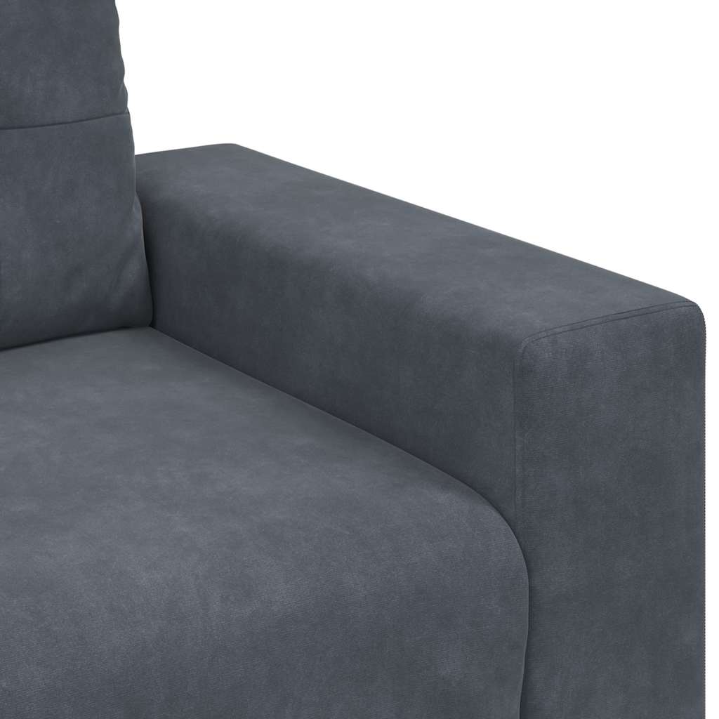 vidaXL Sofa dwuosobowa Ciemnoszara 180x77x82 cm Aksamit
