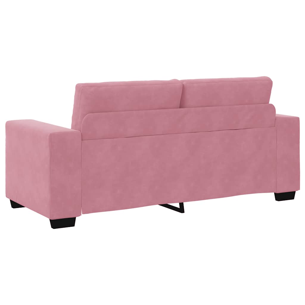 vidaXL Sofa dwuosobowa, różowa, 180x77x82 cm, aksamit