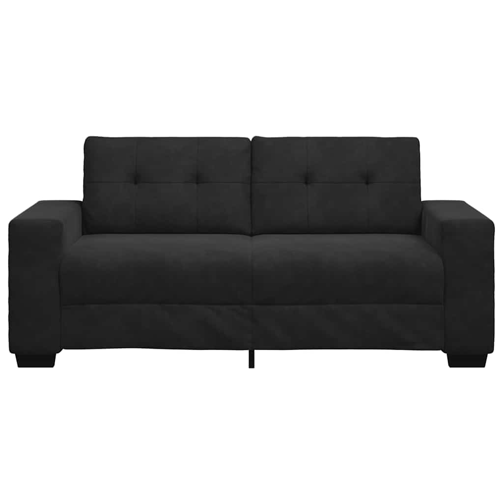 vidaXL Sofa dwuosobowa czarna 180x77x82 cm aksamitna