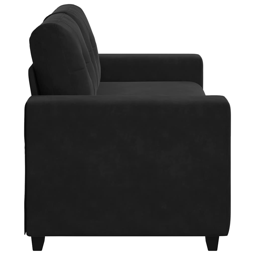 vidaXL Sofa dwuosobowa czarna 180x77x82 cm aksamitna