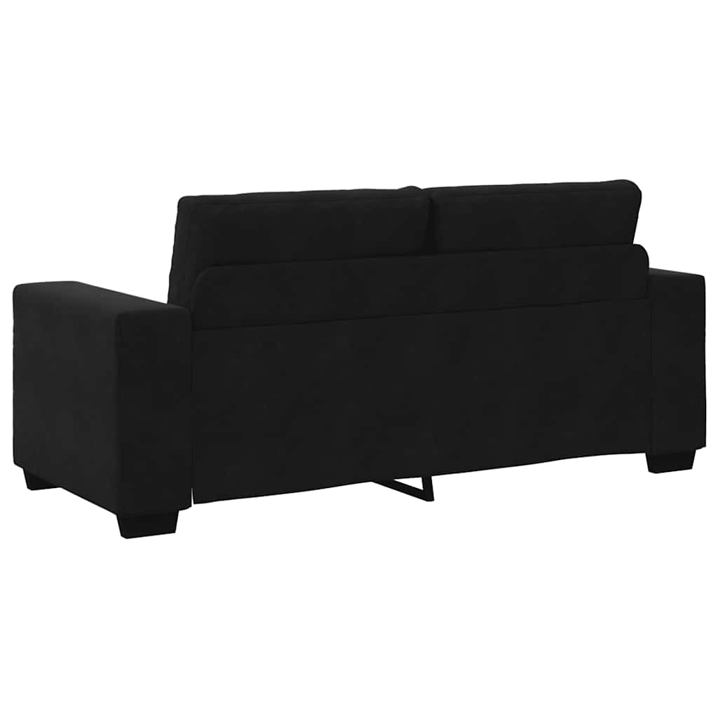 vidaXL Sofa dwuosobowa czarna 180x77x82 cm aksamitna