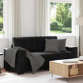 vidaXL Sofa dwuosobowa czarna 180x77x82 cm aksamitna