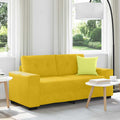 vidaXL Sofa dwuosobowa, żółta, 180x77x82 cm, aksamit