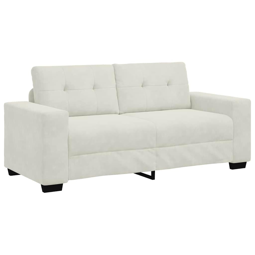 vidaXL Sofa dwuosobowa, kremowa, 180x77x82 cm, aksamit
