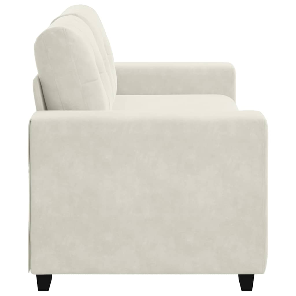 vidaXL Sofa dwuosobowa, kremowa, 180x77x82 cm, aksamit