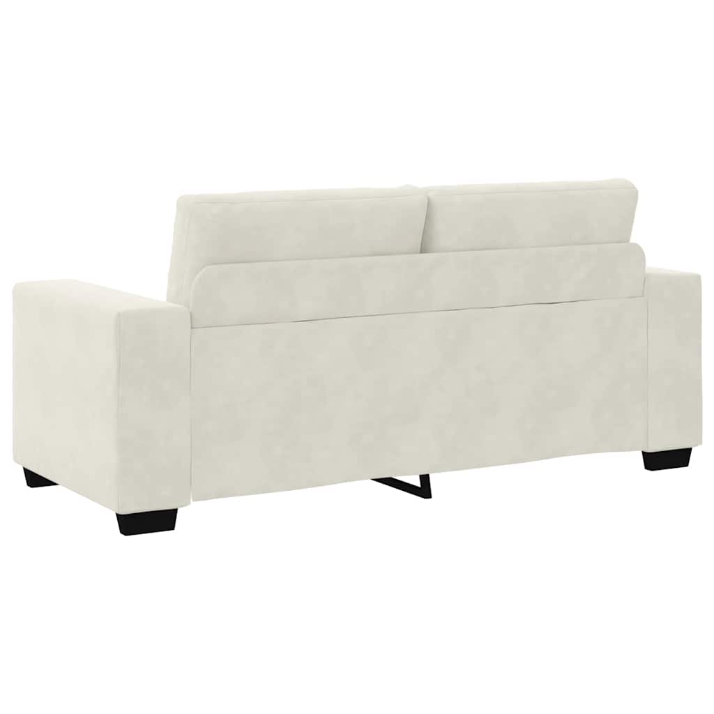 vidaXL Sofa dwuosobowa, kremowa, 180x77x82 cm, aksamit