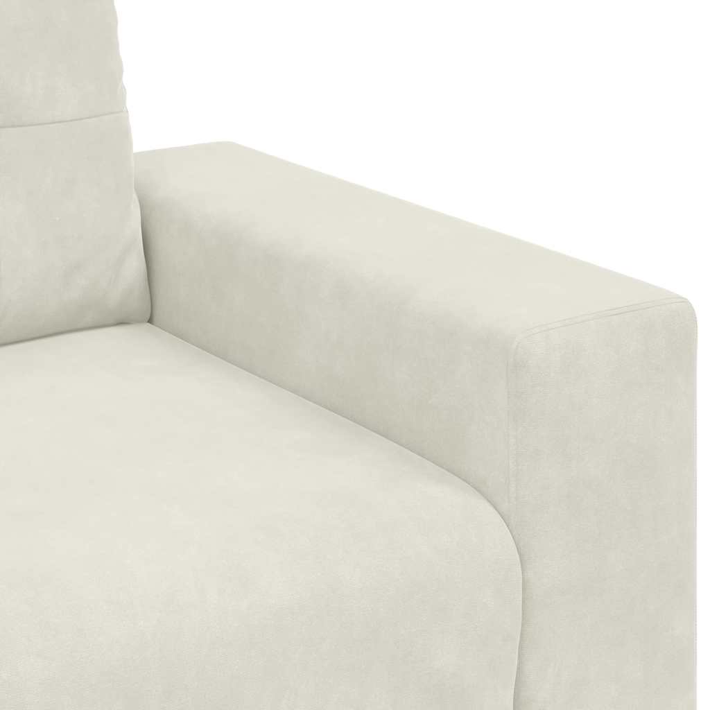 vidaXL Sofa dwuosobowa, kremowa, 180x77x82 cm, aksamit