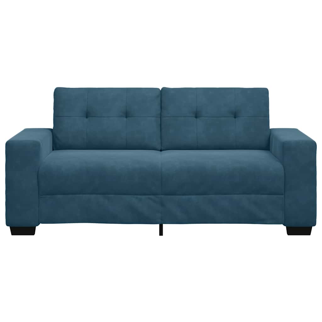 vidaXL Sofa dwuosobowa, niebieska, 180x77x82 cm, aksamit