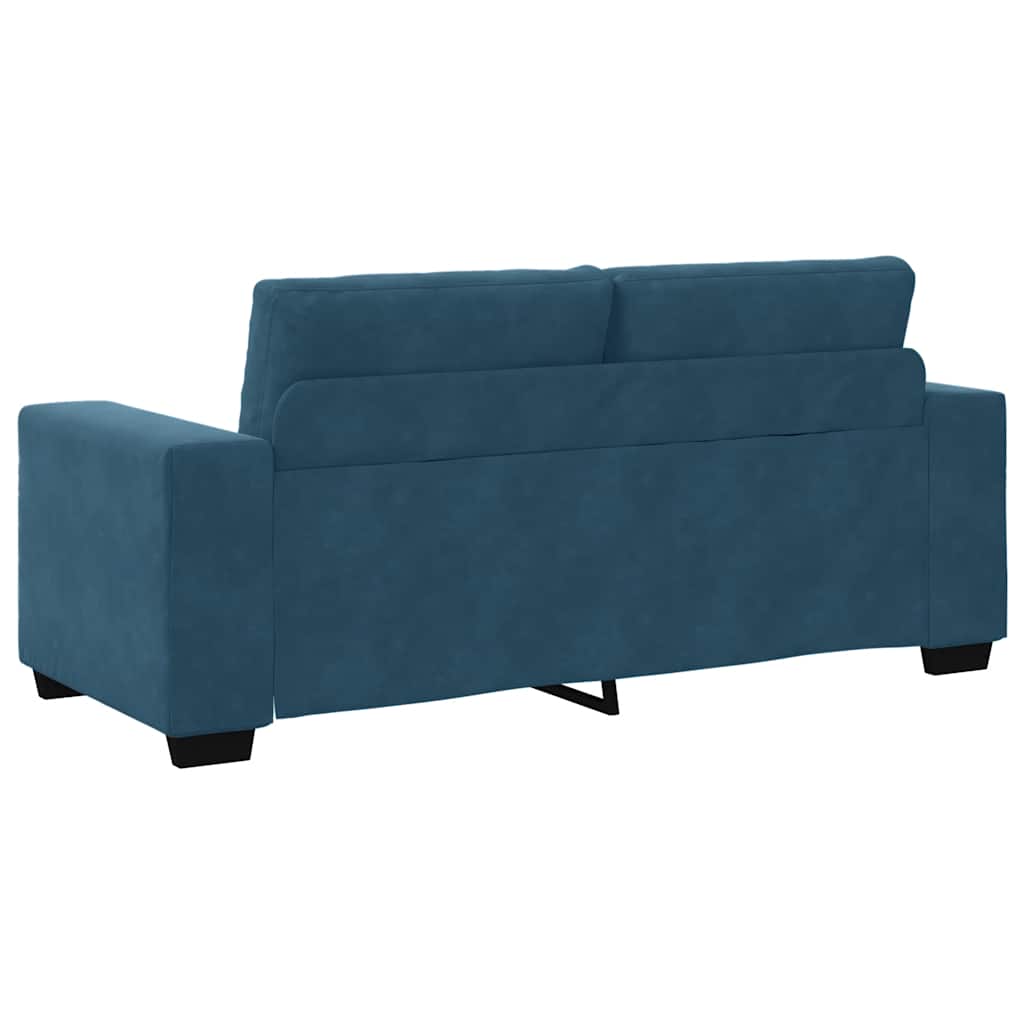 vidaXL Sofa dwuosobowa, niebieska, 180x77x82 cm, aksamit