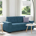 vidaXL Sofa dwuosobowa, niebieska, 180x77x82 cm, aksamit
