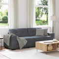 vidaXL Sofa 3-osobowa Ciemnoszara 220x78x80 cm Aksamit