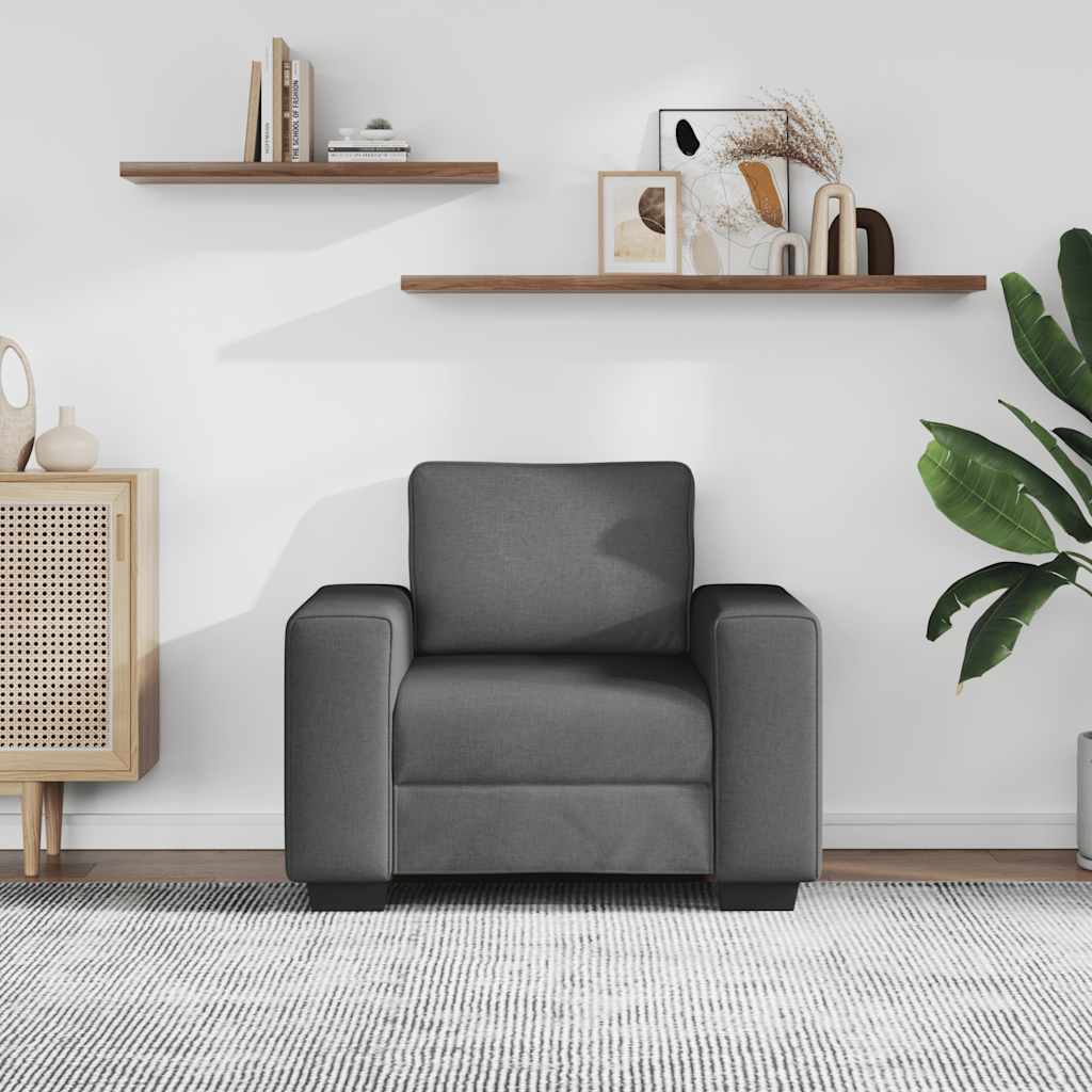 vidaXL Sofa Fotel Ciemnoszary 100x77x82 cm Tkanina
