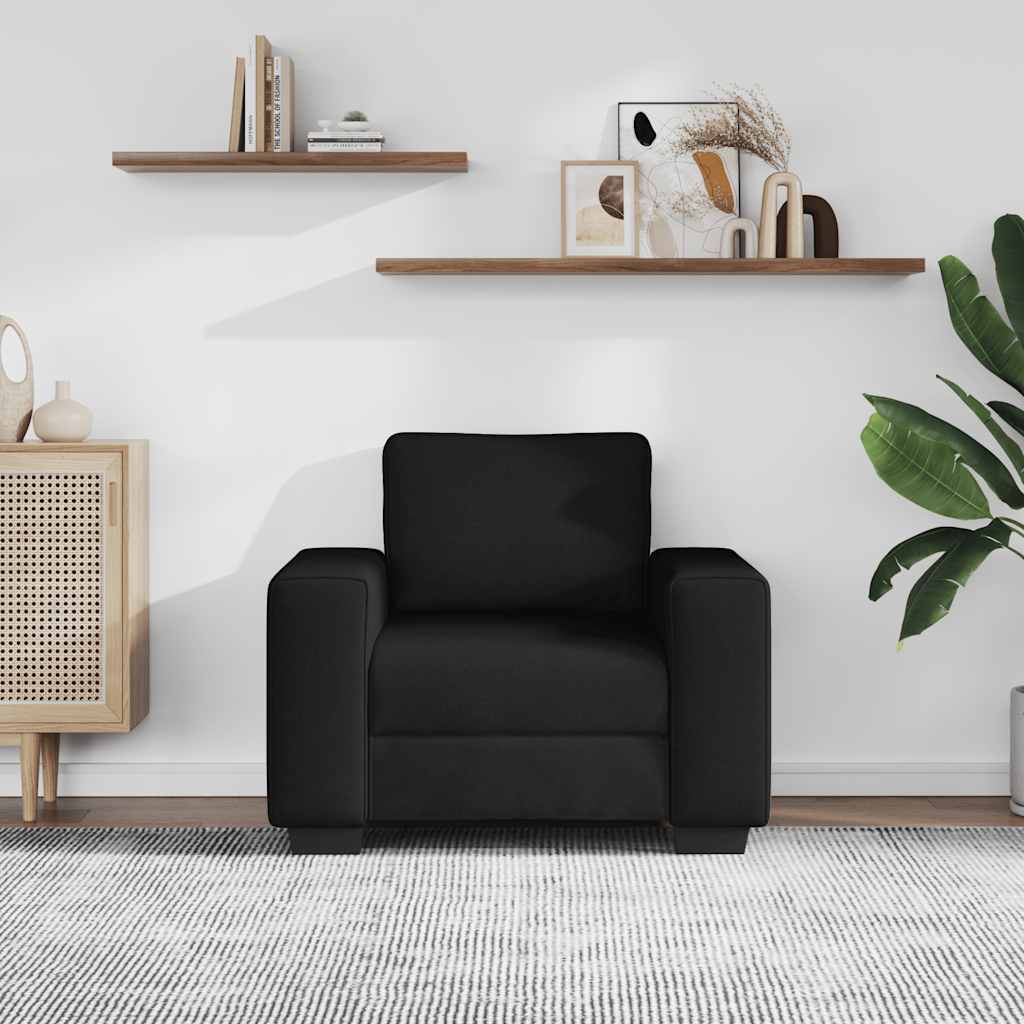 vidaXL Sofa Fotel Czarny 100x77x82 cm Tkanina