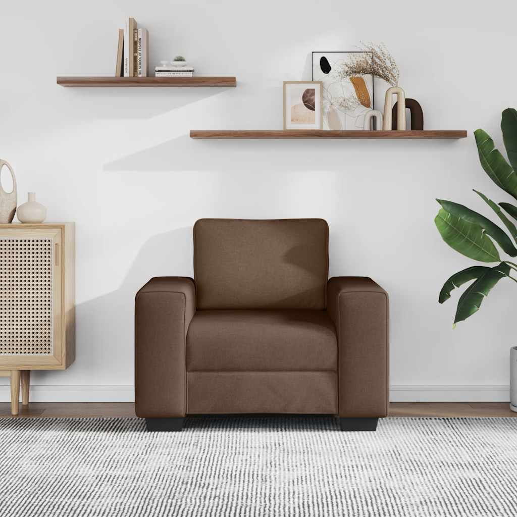 vidaXL Sofa Fotel Brązowy 100x77x82 cm Tkanina