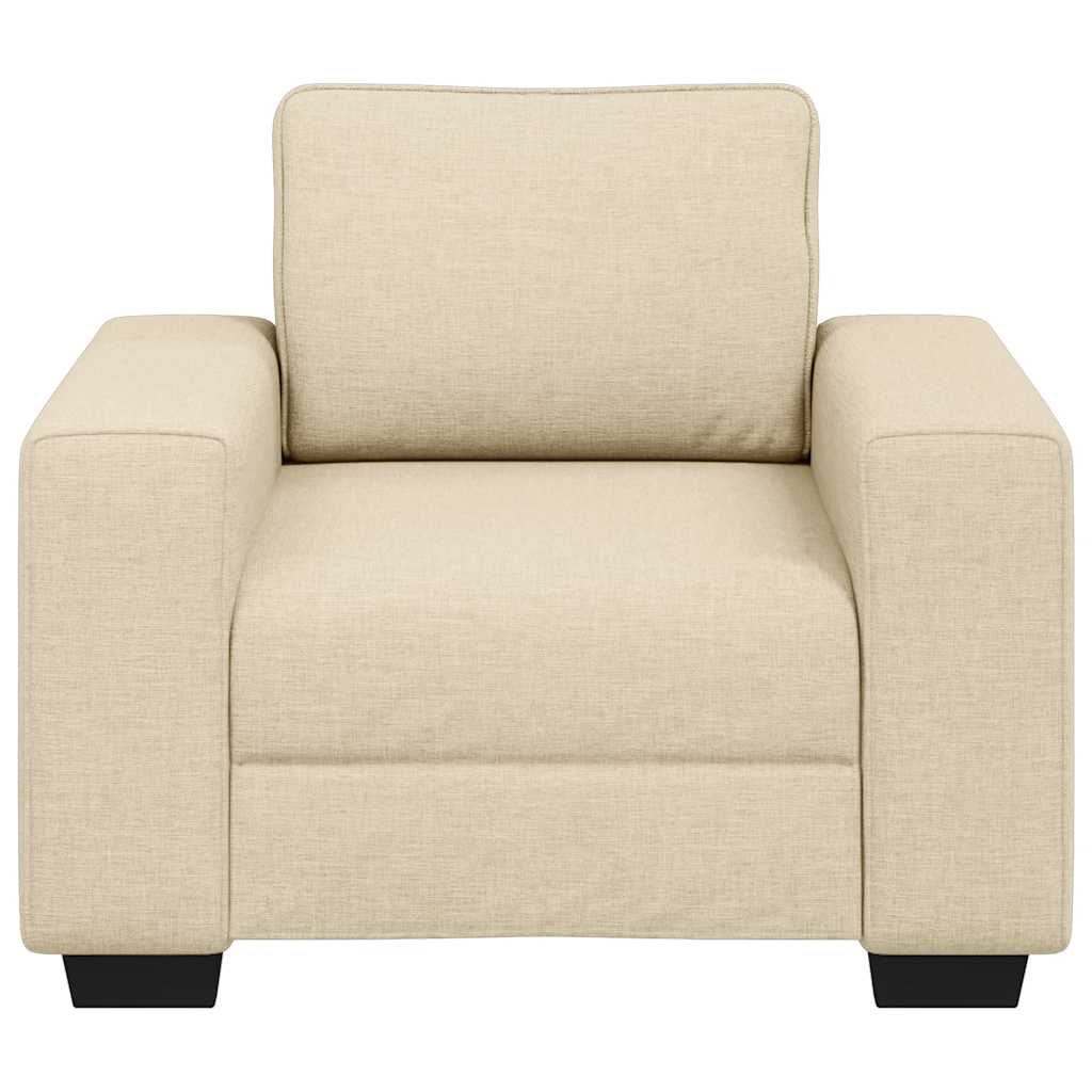 vidaXL Sofa Fotel Kremowy 100x77x82 cm Tkanina