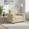 vidaXL Sofa Fotel Kremowy 100x77x82 cm Tkanina